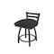 Holland Bar Stool Co 18" Low Back Swivel Vanity Stool, Pewter Finish, Canter Iron Seat 41118PW008 - alternate 1